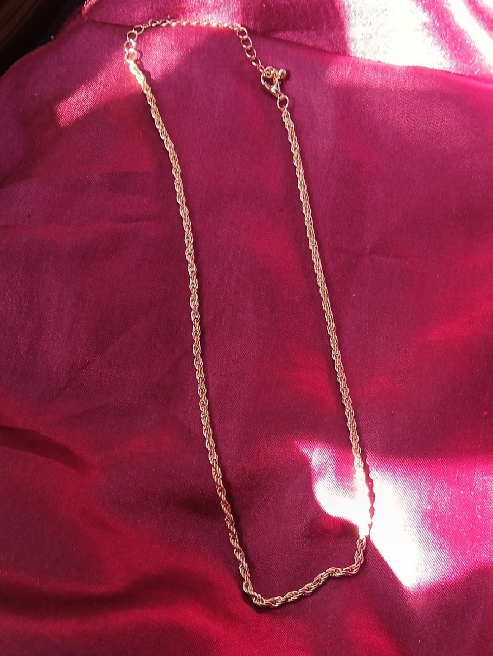 Gold Rope Chain Necklace - Women's Jewelry